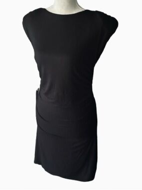 NWT Torn By Ronny Kobo Kaia Dress Jet Black Small Designer Little Black Dress